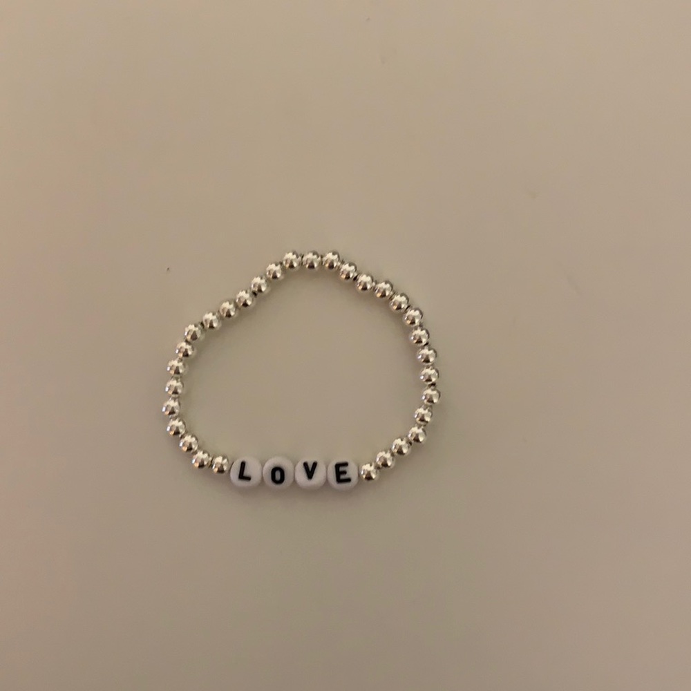 Silver love bracelet